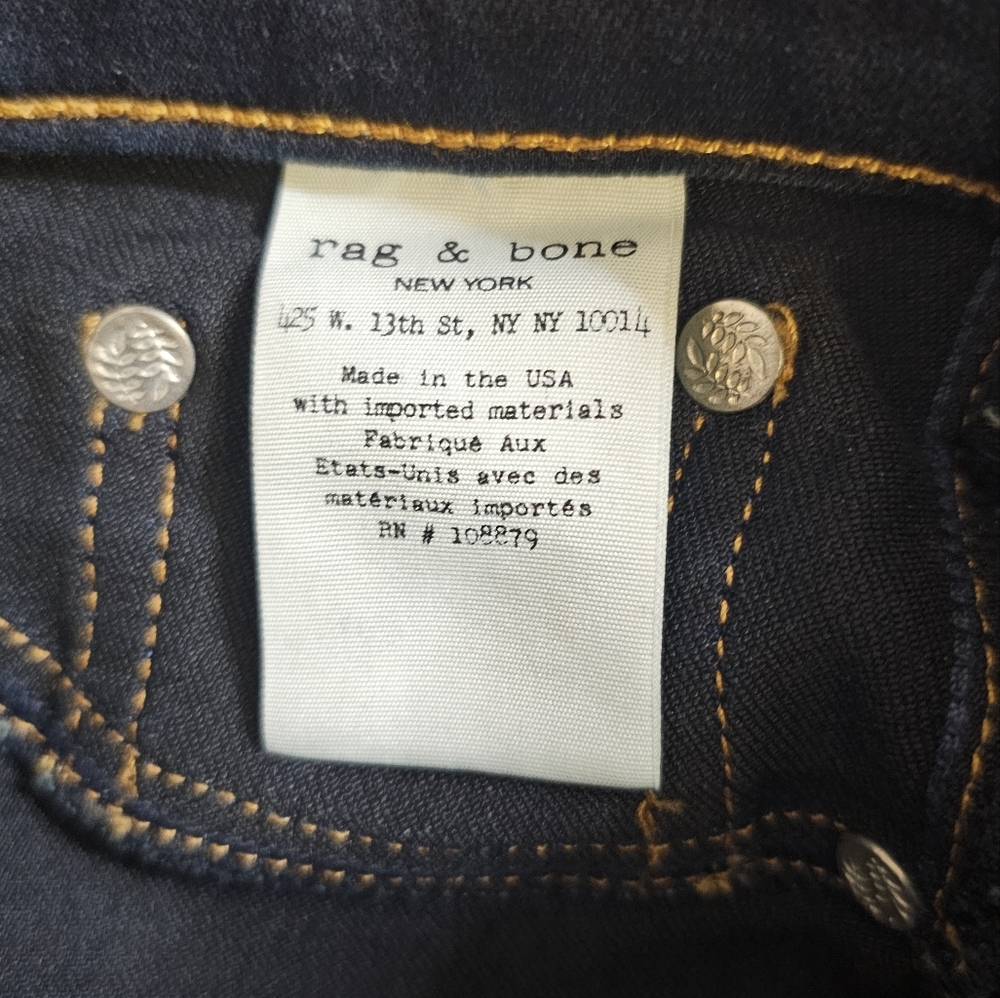 EUC Rag & Bone Cate Bedford Skinny Full Length Mid Rise Jeans - Picture 8 of 9